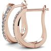White Gold Plated Hoop Earrings For Women Twisted Silver Hoops Earring Set With Round Cut Cubic Zirconia Simulated Diamond Crystals