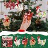 Chicken Hanging Ornament, 4 Pack Hanging Rooster Decorations, Hanging Chicken Christmas Ornaments