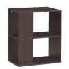 3-Tier End Table with Open Storage and Foot Pads
