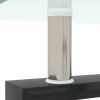 Rectangle Black Glass Coffee Table, Clear Coffee Table,Modern Side Center Tables for Living Room, Living Room Furniture