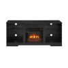 TV Stand Electric Fireplace Glass Shelves
