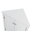 Triangle Bathroom Storage Cabinet with Adjustable Shelves, Freestanding Floor Cabinet for Home Kitchen