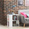 3-Tier End Table with Open Storage and Foot Pads