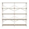 5 Tier Large Book Shelf, Bookcase Home Office Open Bookshelf,Shelves for Living Room, Office Shelf,Vintage Industrial Style Bookshelf with Metal Frame