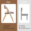 Set of 2 Wooden Folding Chairs with Padded Seats, Portable Simple Folding Chairs with Cushion for Guests Kitchen Office Wedding Party Picnic