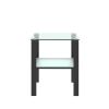 Glass two layer tea table;  small round table;  bedroom corner table;  living room white side table