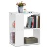 3-Tier End Table with Open Storage and Foot Pads