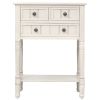 Narrow Console Table, Slim Sofa Table with Three Storage Drawers and Bottom Shelf for Living Room, Easy Assembly