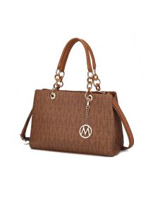 MKF Collection Sirna M Signature Tote Bag by Mia k (Material: Vegan Leather, Color: Tan)
