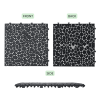 12 x 12 Inch Black Interlocking Deck Tiles Plastic Waterproof Outdoor All Weather Anti-slip Bathroom Shower Balcony Porch Strong Weight Capacity Upto