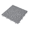 12 x 12 Inch Gray Interlocking Deck Tiles Plastic Waterproof Outdoor All Weather Anti-slip Bathroom Shower Balcony Porch Strong Weight Capacity Upto 4