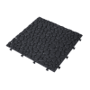 12 x 12 Inch Black Interlocking Deck Tiles Plastic Waterproof Outdoor All Weather Anti-slip Bathroom Shower Balcony Porch Strong Weight Capacity Upto