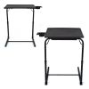 Adjustable TV Tray Table with Cup Holder;  Folding TV Dinner Table with 6 Height and 3 Tilt Angle Adjustments