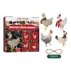 Chicken Hanging Ornament, 4 Pack Hanging Rooster Decorations, Hanging Chicken Christmas Ornaments