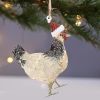 Chicken Hanging Ornament, 4 Pack Hanging Rooster Decorations, Hanging Chicken Christmas Ornaments