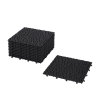 12 x 12 Inch Black Interlocking Deck Tiles Plastic Waterproof Outdoor All Weather Anti-slip Bathroom Shower Balcony Porch Strong Weight Capacity Upto