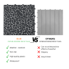12 x 12 Inch Black Interlocking Deck Tiles Plastic Waterproof Outdoor All Weather Anti-slip Bathroom Shower Balcony Porch Strong Weight Capacity Upto