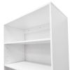 Livelylodge Modular Closet Organizer System: Modern White Open Wardrobe Closet for Bedroom Walk In Closet with 2 Drawers & 6 Shelves & 1 Hanging Rods
